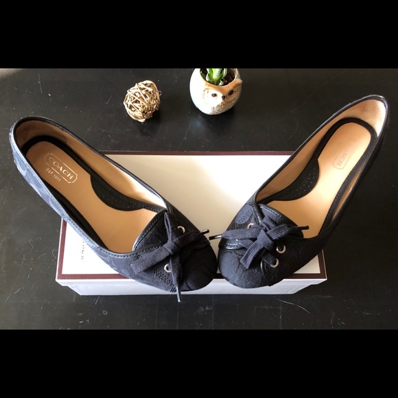 Coach Shoes Coach Signature Josie Black Ballet Flats